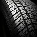 Car tire tread engineered for maximum grip Royalty Free Stock Photo