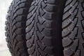 Car tires in a row Royalty Free Stock Photo