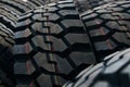 Car tires texrture background, close-up Royalty Free Stock Photo