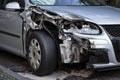 Car with total damage after an accident Royalty Free Stock Photo