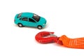 The car and the tow rope Royalty Free Stock Photo