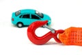 The car and the tow rope Royalty Free Stock Photo