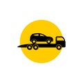 Car tow service, 24 hours, truck icon Royalty Free Stock Photo