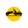 Car tow service, 24 hours, truck icon Royalty Free Stock Photo