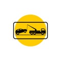 Car tow service, 24 hours, truck icon Royalty Free Stock Photo