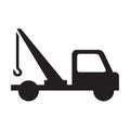 Car tow service, 24 hours, truck , solated icon on white background, auto service, car repair Royalty Free Stock Photo