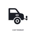 car towbar isolated icon. simple element illustration from car parts concept icons. car towbar editable logo sign symbol design on