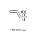 car towbar linear icon. Modern outline car towbar logo concept o