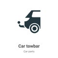 Car towbar vector icon on white background. Flat vector car towbar icon symbol sign from modern car parts collection for mobile