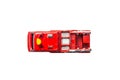 Car toy diecast on the white background , Top view . Royalty Free Stock Photo