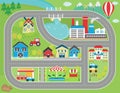 Car track play placemat Royalty Free Stock Photo