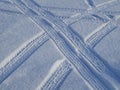 Car tracks on the snow Royalty Free Stock Photo