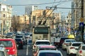 Car traffic on Calea Grivitei in Bucharest, Romania Royalty Free Stock Photo