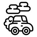 Car traffic fumes icon outline vector. Smoke dust Royalty Free Stock Photo