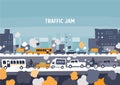 Car traffic jam Royalty Free Stock Photo