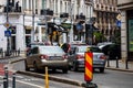 Car traffic, pollution, traffic jam in the morning and evening in the capital city of Bucharest, Romania, 2022 Royalty Free Stock Photo