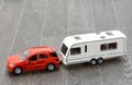 Car and trailer caravan Royalty Free Stock Photo