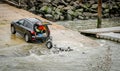 Car and Trailer on a Slipway