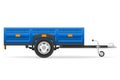 Car trailer for the transportation of goods vector illustration