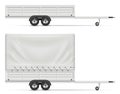 Car trailer vector illustration