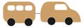 Car with trailor, icon Royalty Free Stock Photo