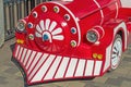 Car train for children to ride in amusement park Royalty Free Stock Photo