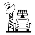 car transport antenna solar panel