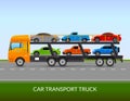 Car Transport Truck Illustration Royalty Free Stock Photo