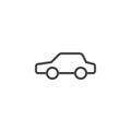 Car, transportation line icon