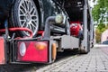Car transporter logistic cargo image Royalty Free Stock Photo