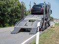 Car transporter logistic cargo image Royalty Free Stock Photo