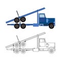 Car for transporting cars, roadside assistance service, simple illustration element, vector image, idea for your Royalty Free Stock Photo