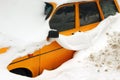 Car trapped under snow