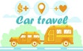 Car Travel Road Trip, Adventure, Trailering Banner