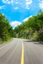 Car traveling on a country road Royalty Free Stock Photo