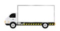 Car truck with billboards white for copy space, large billboard sign on side truck, mobile truck for advertise campaign, billboard