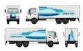 Car truck branding. Vector identity of truck