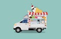 Car truck ice-cream