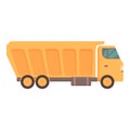 Car truck icon cartoon vector. Tipper dumper