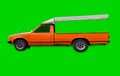 Car, truck, orange, pickup Royalty Free Stock Photo