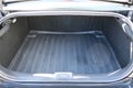 Car trunk. Empty car trunk. Luggage space. Open clean modern car trunk. Royalty Free Stock Photo