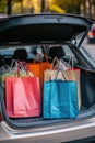 Car Trunk Shopping Royalty Free Stock Photo