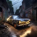 car tuning india street art dynamic lightning created with generative AI