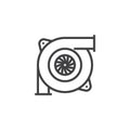 Car turbine outline icon Royalty Free Stock Photo