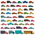 Car Type and Model colorful icons Set