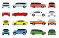 Car types vector set.