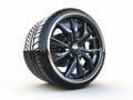 car tyre isolated on white background - ai. Royalty Free Stock Photo