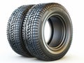 car tyre isolated on white background - ai. Royalty Free Stock Photo