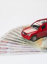 Car and UAE Dirham Royalty Free Stock Photo