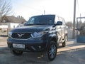 car UAZ Patriot gray color outdoor the sun